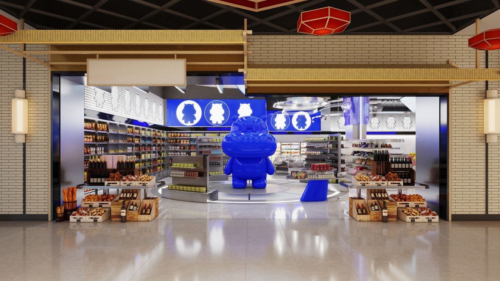 HIPPO BOX Supermarket Dubai Mall UAE-700㎡