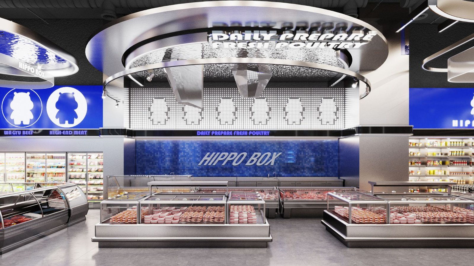 HIPPO BOX Supermarket Dubai Mall UAE-700㎡