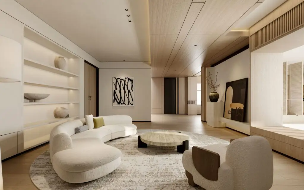 2. inspiring living room with expansive furnishing, part of villa,highlighting modern residential design