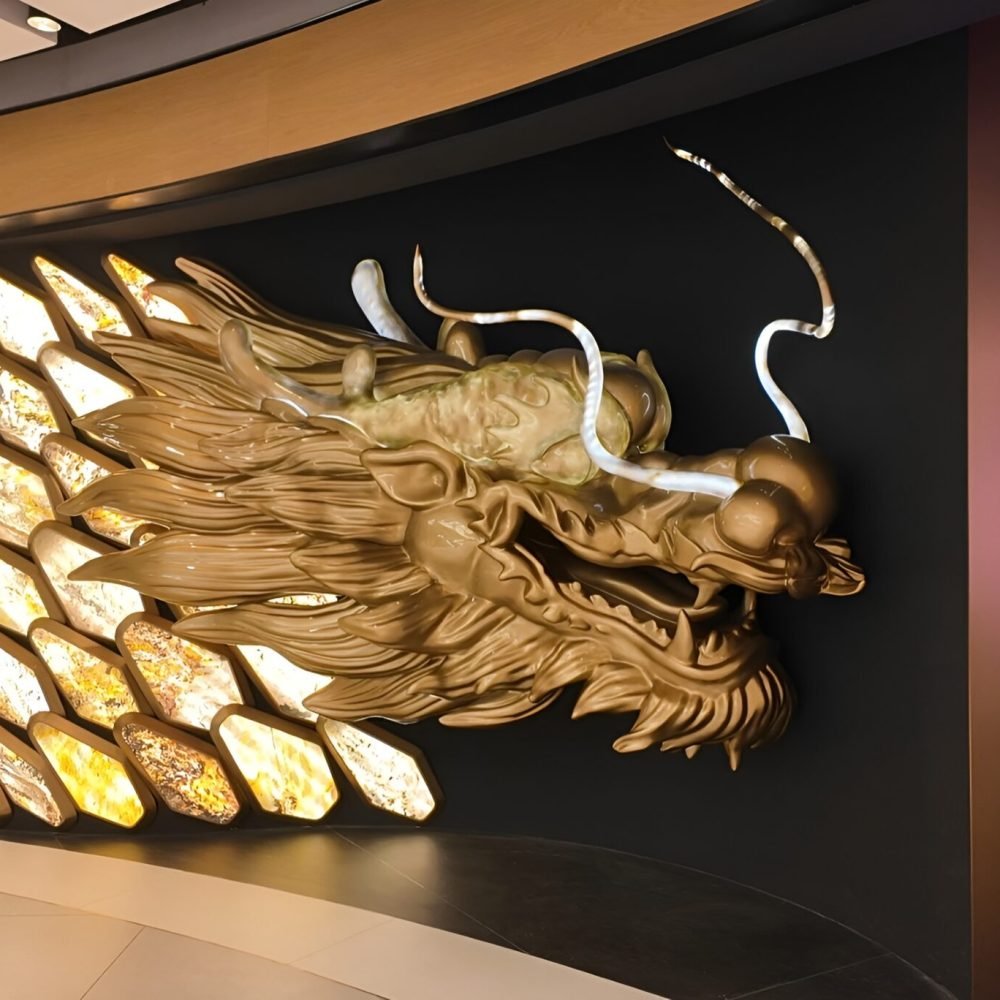 Ming Dynasty Dubai Mall Dragon Wall Artwork
